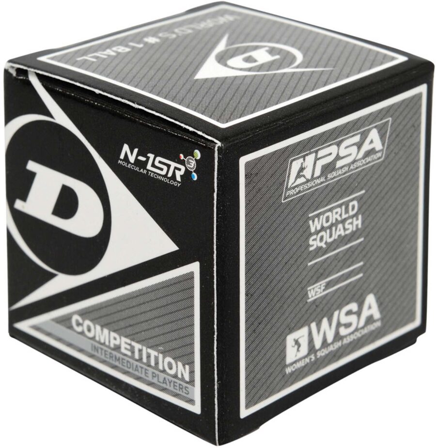 Dunlop Competition Squashbal (gele stip)